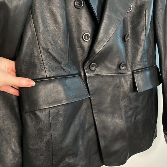 DESA Women's K13851 Black Leather Jacket | Size: L - Picture 6 of 13